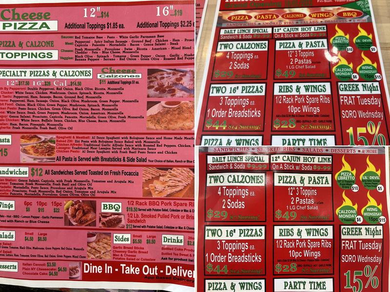 Hillside Pizza Boulder Menu