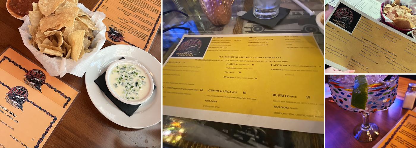 Off The Rails Mexican Cantina Menu