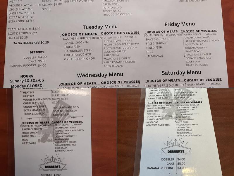 JROCKS Country Kitchen Menu