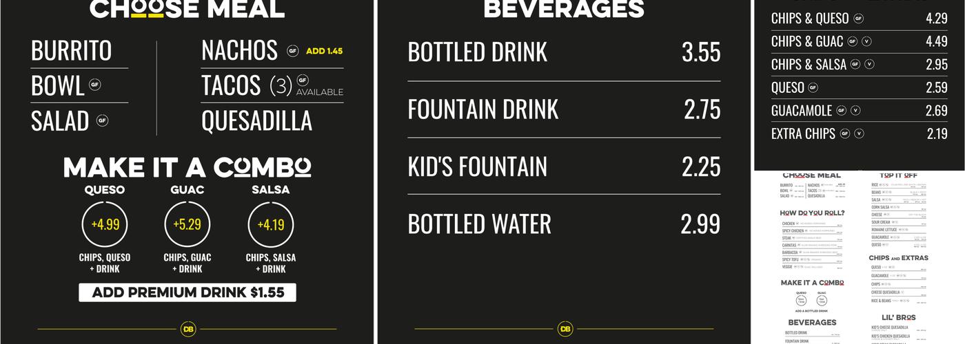 Dosbros Fresh Mexican Grill Menu