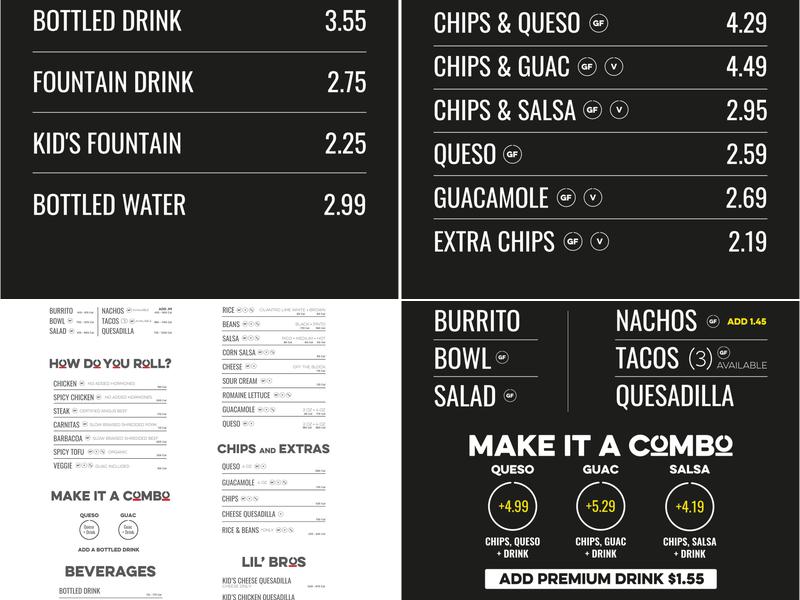 Dosbros Fresh Mexican Grill Menu