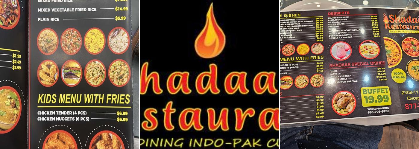 Shadaab Restaurant Menu