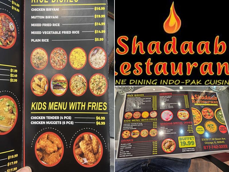Shadaab Restaurant Menu