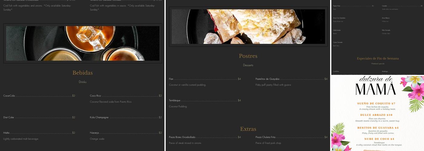 Ponce Kitchen Sabor Menu