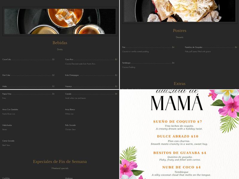 Ponce Kitchen Sabor Menu