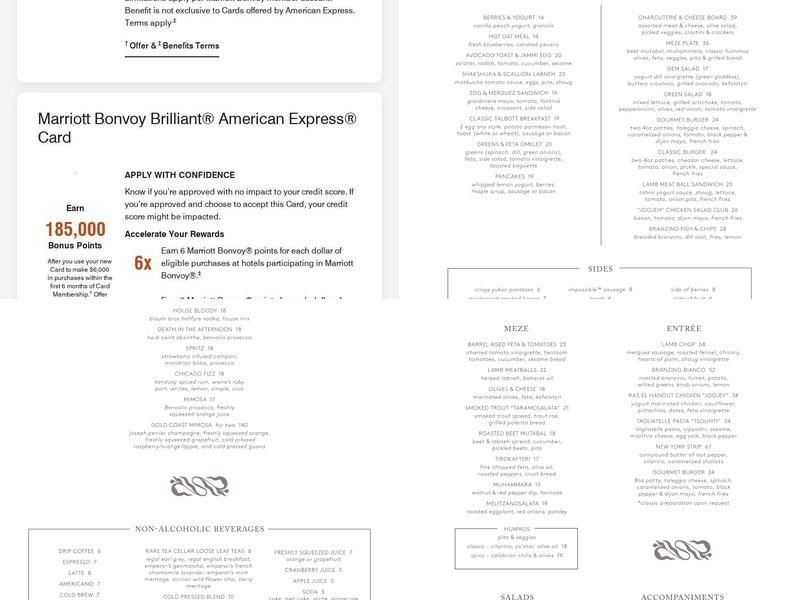 LAUREL Menu