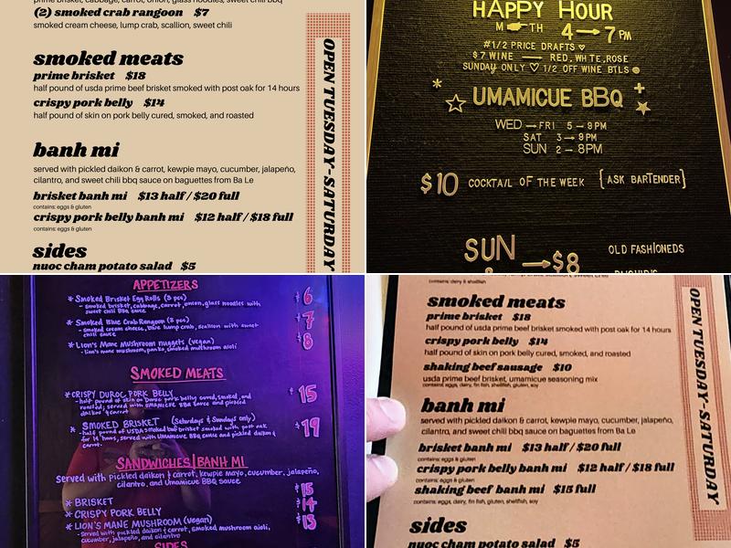 Umamicue Menu