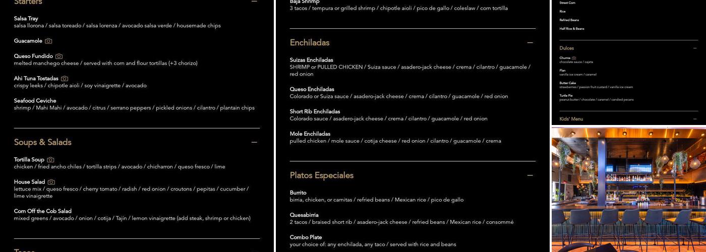La Popular Menu