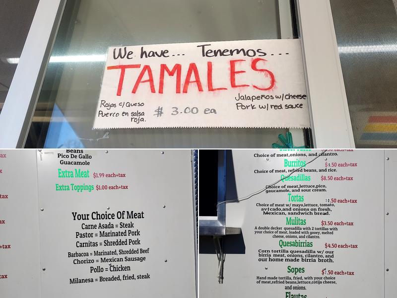 Nuestra Casa Menu
