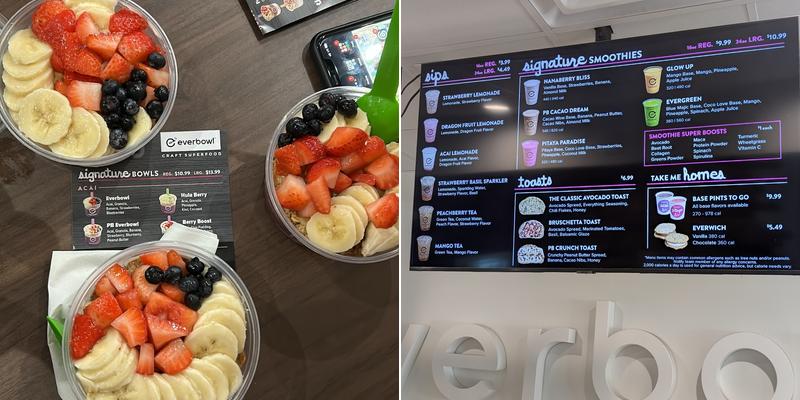 Everbowl Menu