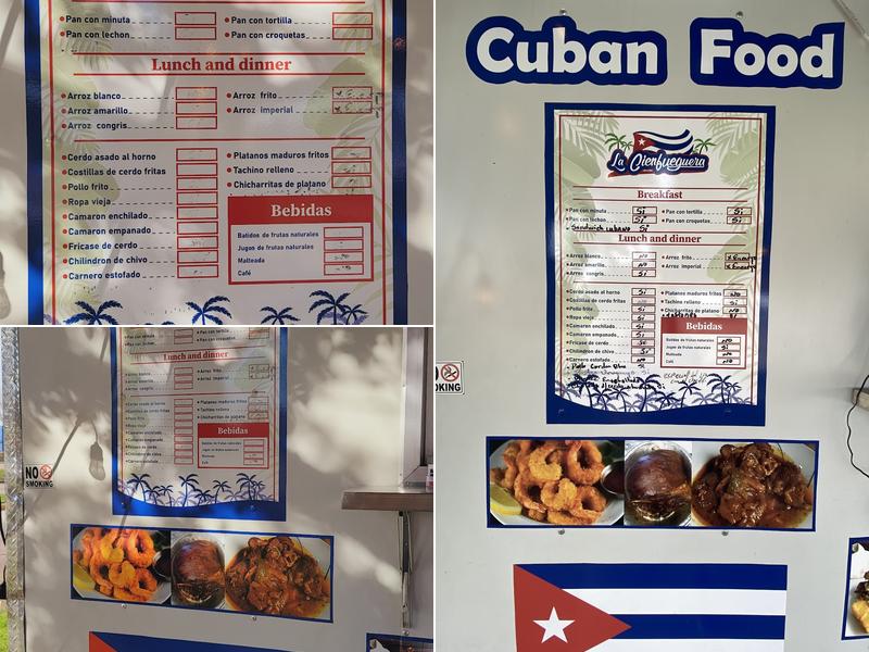 La Cienfueguera Menu