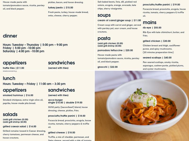 Accá Menu
