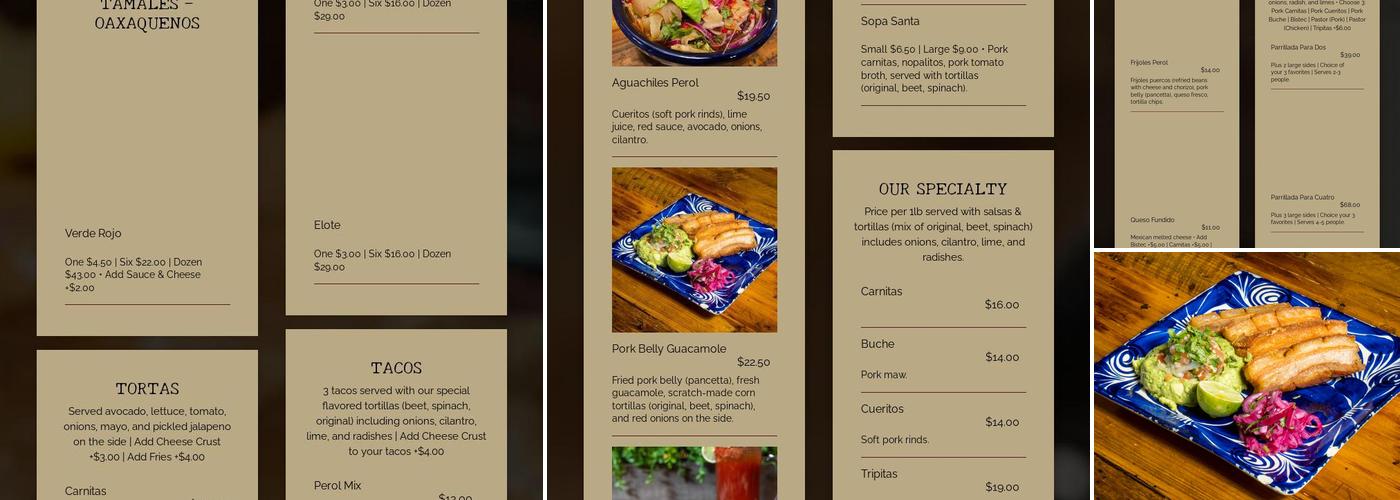 Perol Restaurant Menu