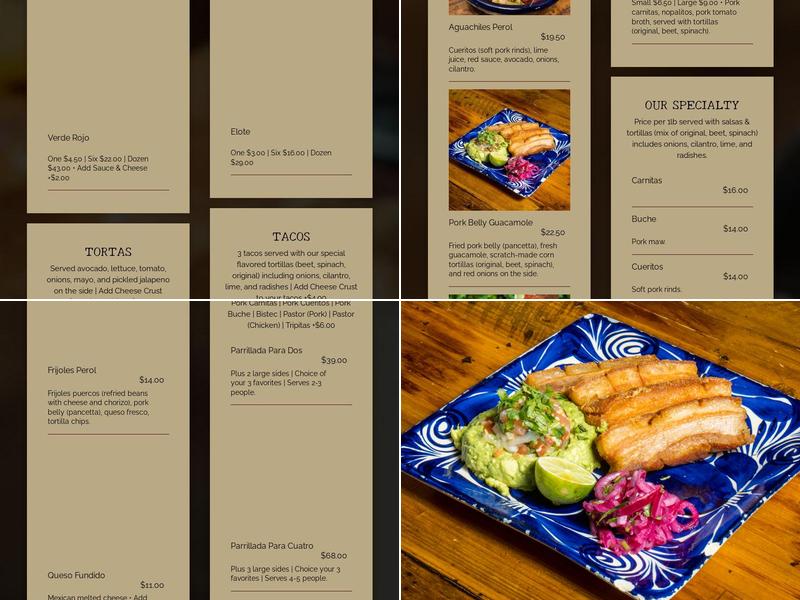 Perol Restaurant Menu