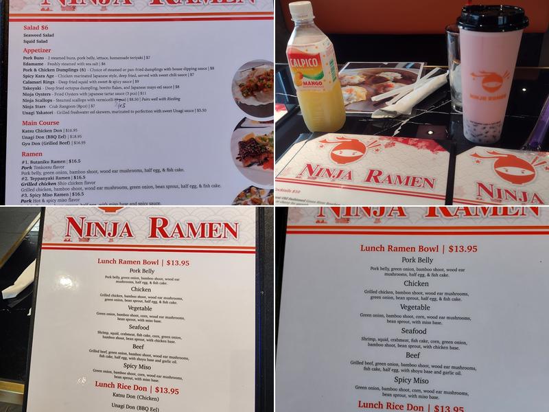 Ninja Ramen Menu