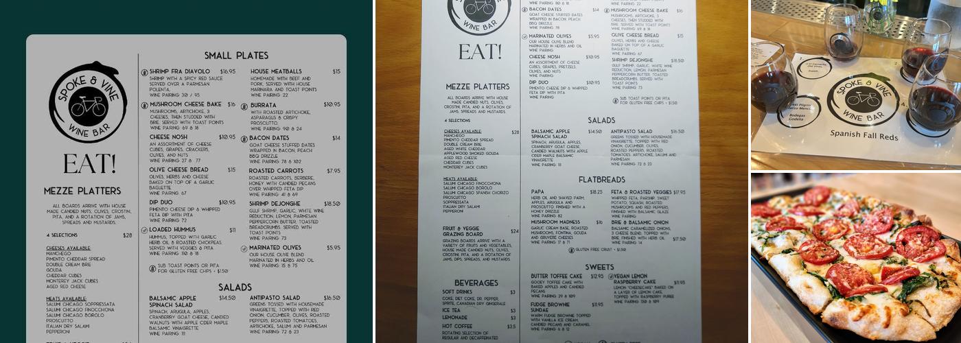 Spoke and Vine Menu