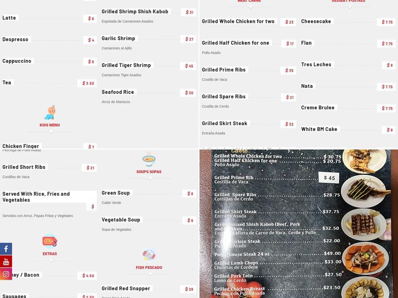 Hercules Churrasqueria Menu