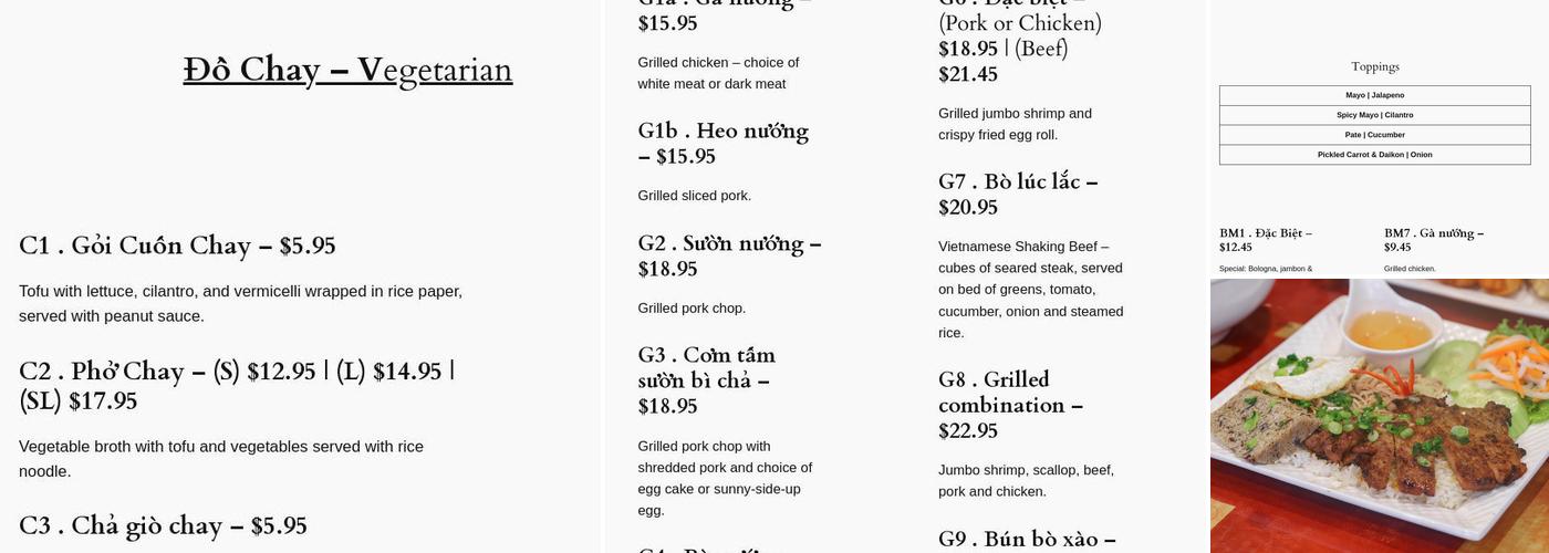 Pho Nom Nom Gaithersburg Menu