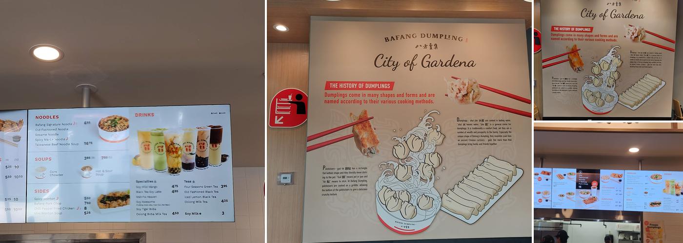 Bafang Dumpling Menu