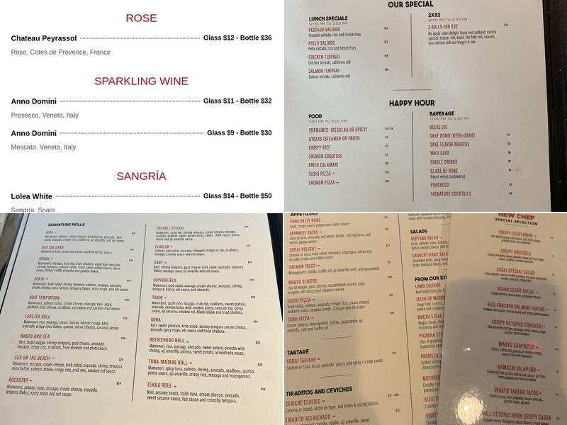 Sokai Sushi Bar Hallandale Menu