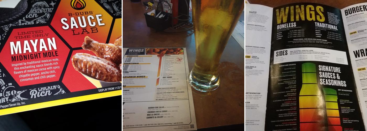 Buffalo Wild Wings Menu