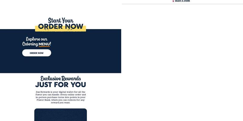 Zaxbys Chicken Fingers & Buffalo Wings Menu