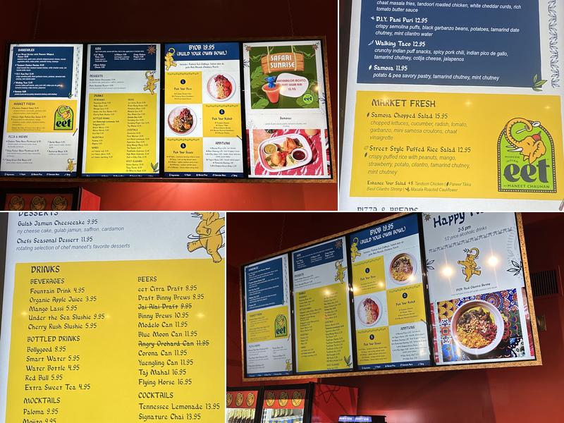 eet by Maneet Chauhan Menu