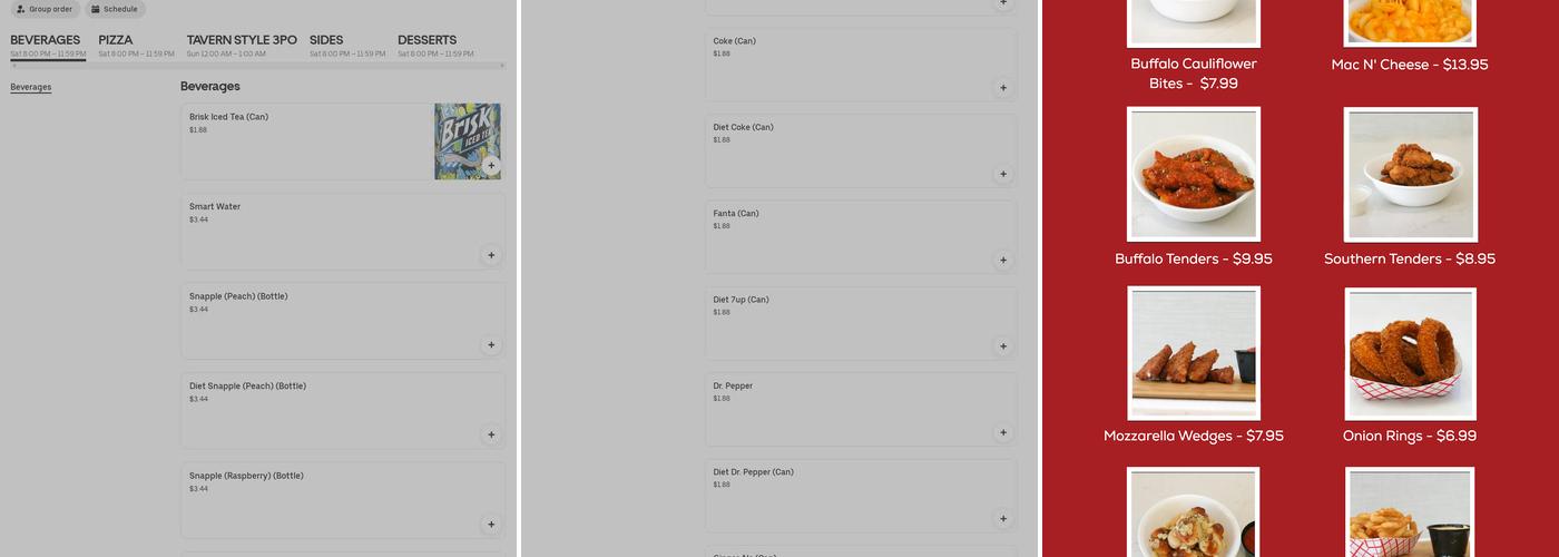 Rocket Slice Pizza Menu