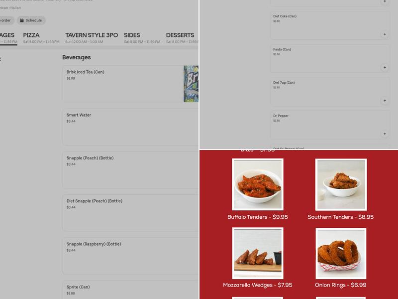 Rocket Slice Pizza Menu