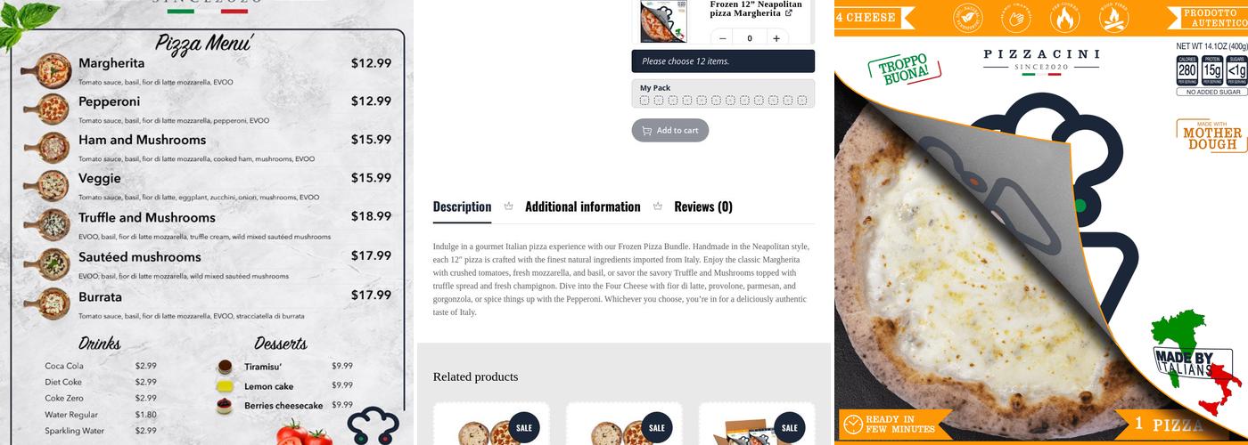 PIZZACINI Menu