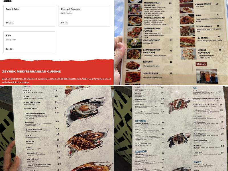 Turkuaz Mediterranean Cuisine Menu