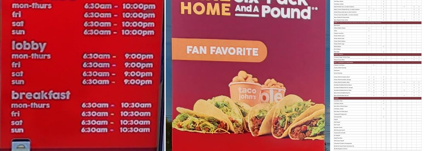 Taco John’s Menu
