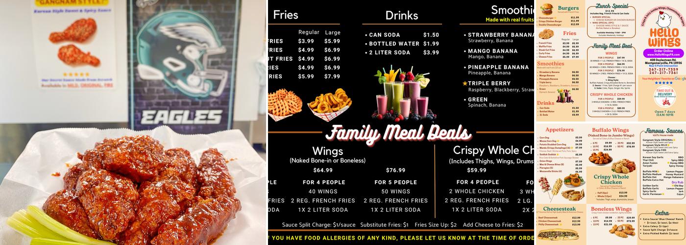 Hello Wings Menu