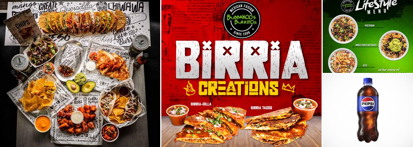 Bubbakoo's Burritos Menu