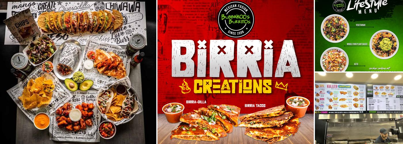 Bubbakoo's Burritos Menu