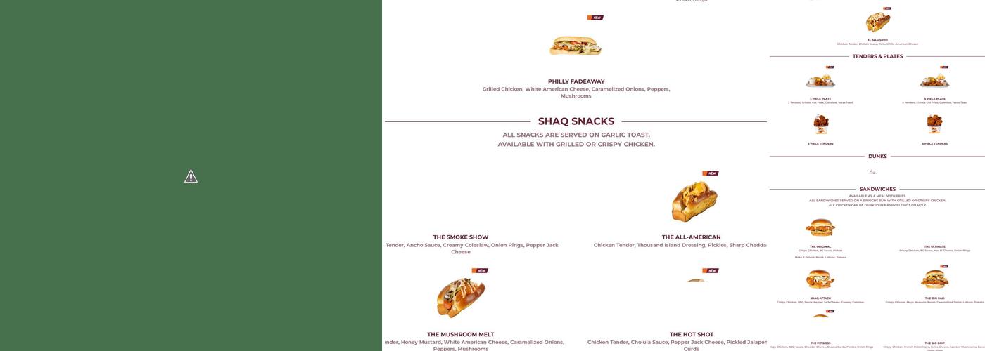 Big Chicken Menu