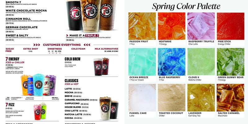 7 Brew Coffee Menu