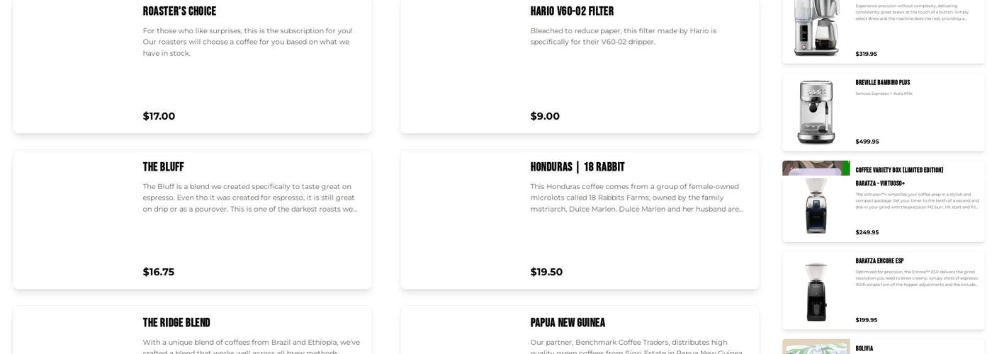 Baba Java - The Village at Meadowbrook Menu