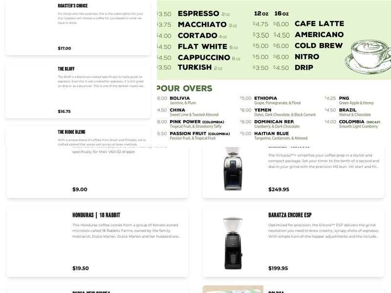 Baba Java - The Village at Meadowbrook Menu