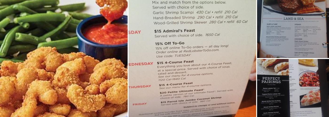 Red Lobster Menu