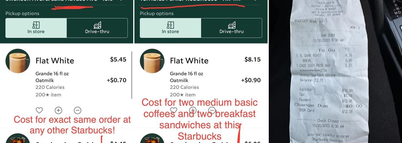 Starbucks Menu