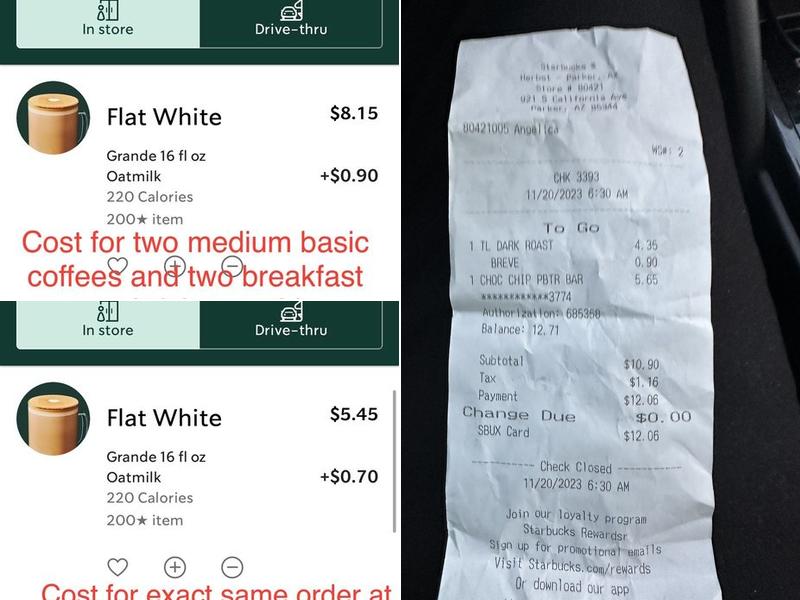 Starbucks Menu