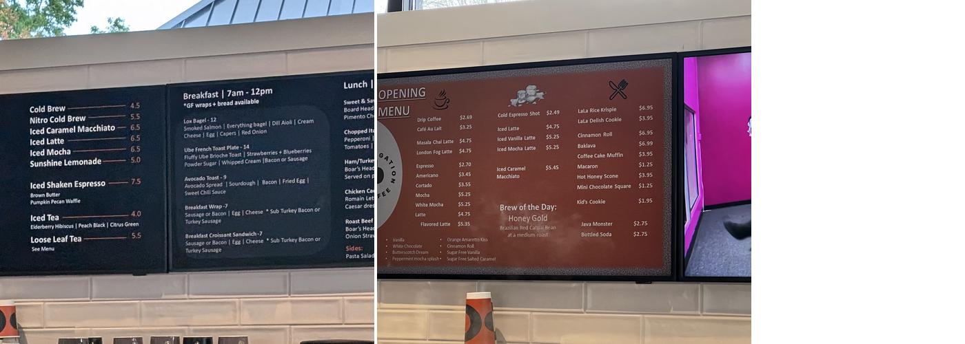 Congregation Coffee Menu