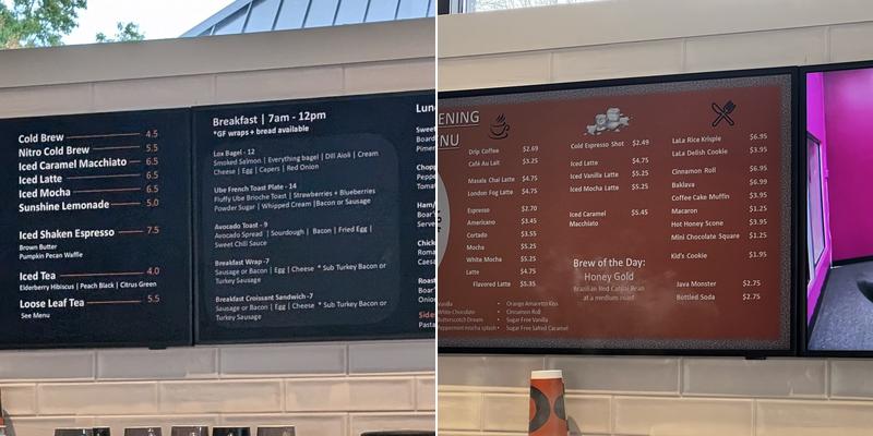 Congregation Coffee Menu