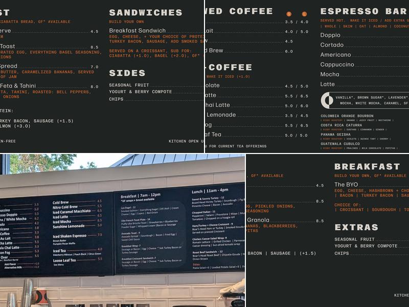 Congregation Coffee Menu