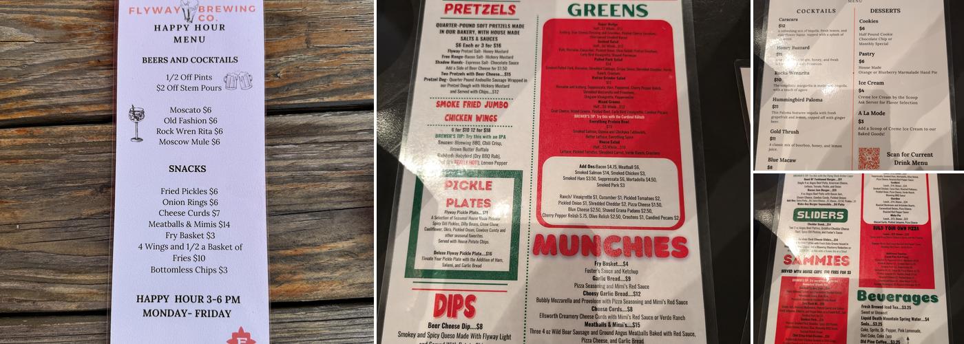 Flyway Brewing Company - Fayetteville Menu