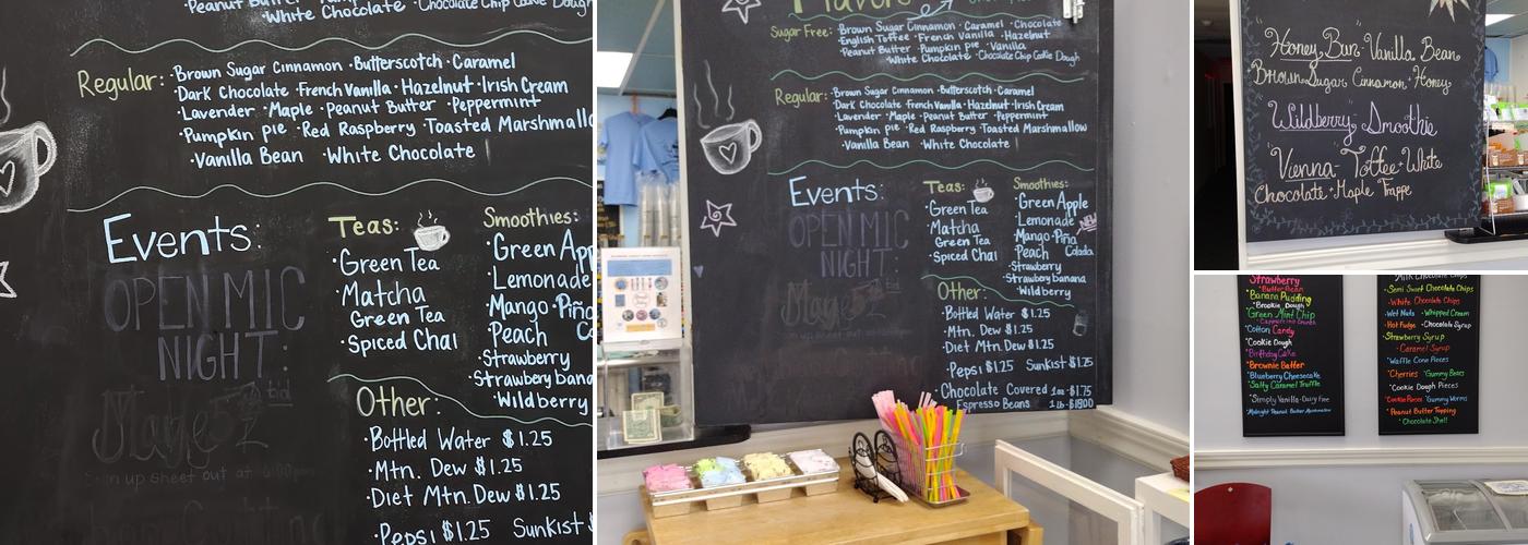 Nana's Coffee Rocks Menu