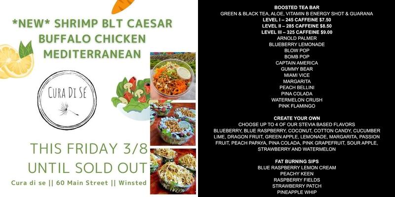 Cura di sé Nutrition Menu