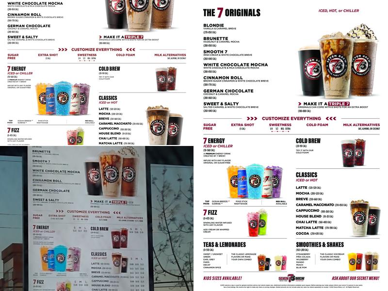 7 Brew Coffee Menu