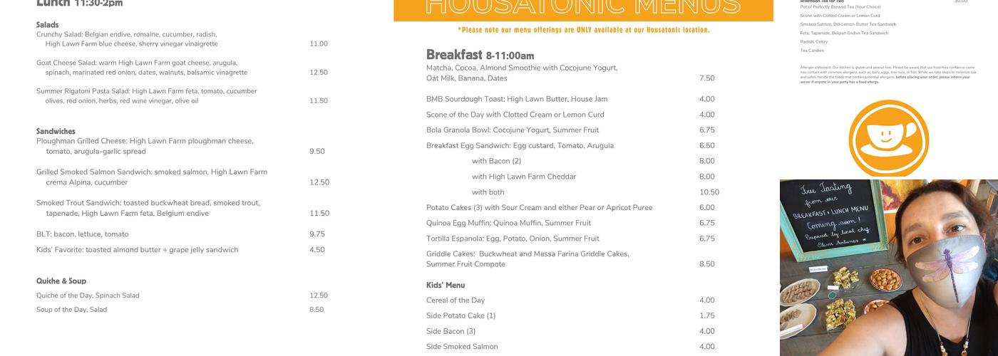 ExtraSpecialTeas Housatonic Menu